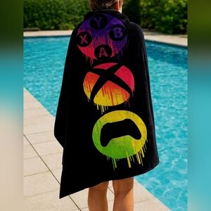 Xbox Official Gamers Beach Pool Bath Towel 28" x 58" Swimming New